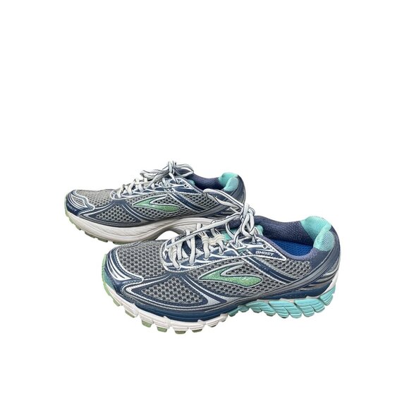 Brooks Ghost 5 Womans green purple running walk sneakers sz 8.5D SKU 9612 - Picture 4 of 16